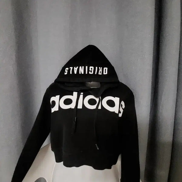 [BUNJANG] Adidas Custom Cropped Hoodie / 아디다스 커스텀 크롭후드티