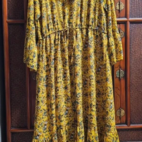 [BUNJANG] Thursday Island Flower Long Dress / 써스데이아일랜드 플라워 롱 원피스