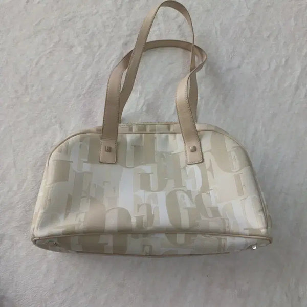 [BUNJANG] Daks Logo Pattern Shoulder Bag Ivory / 닥스 로고 패턴 숄더백 아이보리
