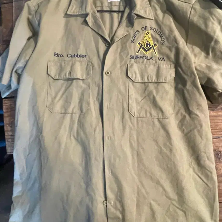 [BUNJANG] Dickies Embroidered Workshirt L / 디키즈 워크셔츠 L 자수셔츠