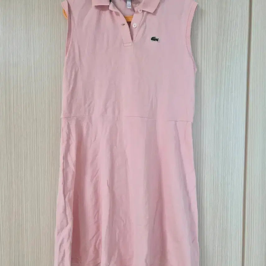 [BUNJANG] Lacoste Pink Sleeveless Dress 152cm / 라코스테 핑크 민소매 원피스 152cm