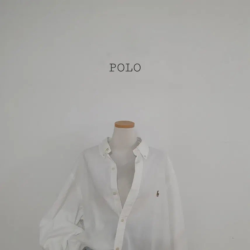 [BUNJANG] Polo Ralph Lauren White Pony Logo Cotton Shirt XXL / No.26071006 큐알 폴로 랄프로렌 화이트 셔츠