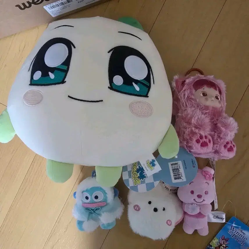 [BUNJANG] Yangpa Kkungya Sanrio Hankyodon, Pooh, Hachipupu Keyring / 양파쿵야 산리오 한교동 푸 하치푸푸 인형 키링 양도 판매