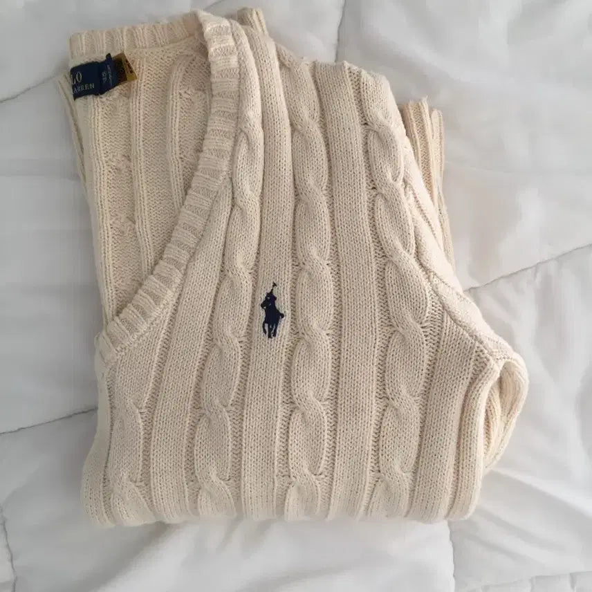 [BUNJANG] Polo Ralph Lauren V-Neck Knit Sweater - XS / 폴로 니트 xs
