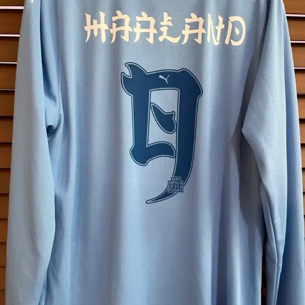 [BUNJANG] 2023-24 Manchester City Haaland Long Sleeve Jersey Japan Tour / 23-24 맨시티 홀란드 유니폼 긴팔 일본투어 마킹