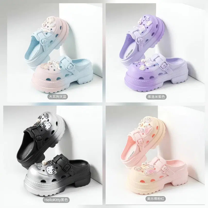 [BUNJANG] Sanrio Platform Crocs Slippers (225-230) / 산리오 크록스 통굽 슬리퍼 ( 225~230 )정품
