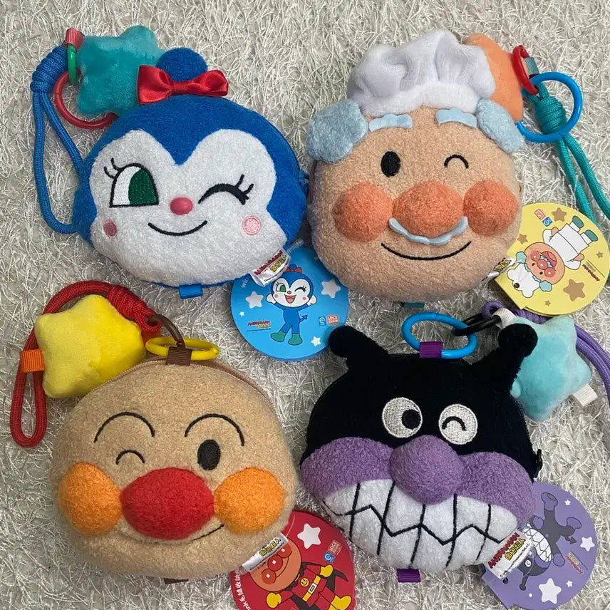 [BUNJANG] Anpanman Character Pouch Set / 호빵맨파우치 캐릭터 4개 일괄