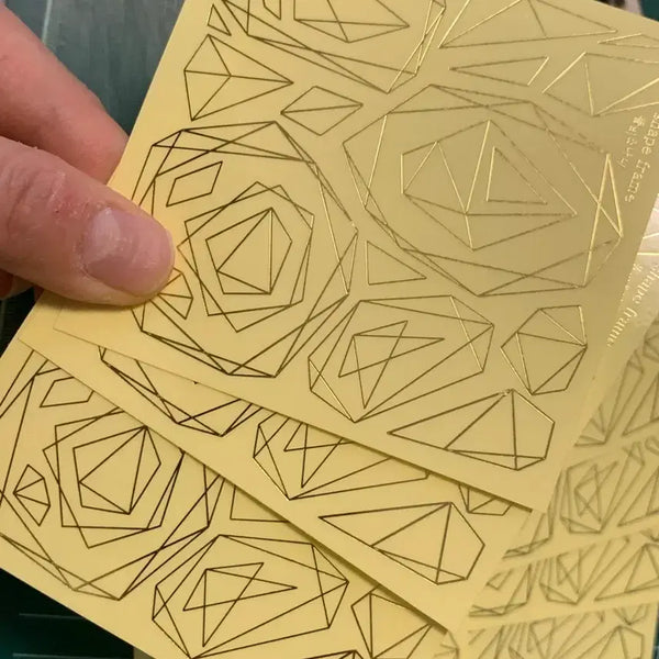 [BUNJANG] Dolby & Nani Shape Frame Gilt Sticker Set / 돌비&나니 Shape Frame 금박 스티커 빈티지 다꾸스티커
