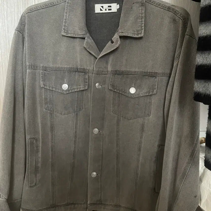 [BUNJANG] N Black Store Charcoal Denim Jacket / 빈티지 N 블랙스토어 데님 자켓 차콜