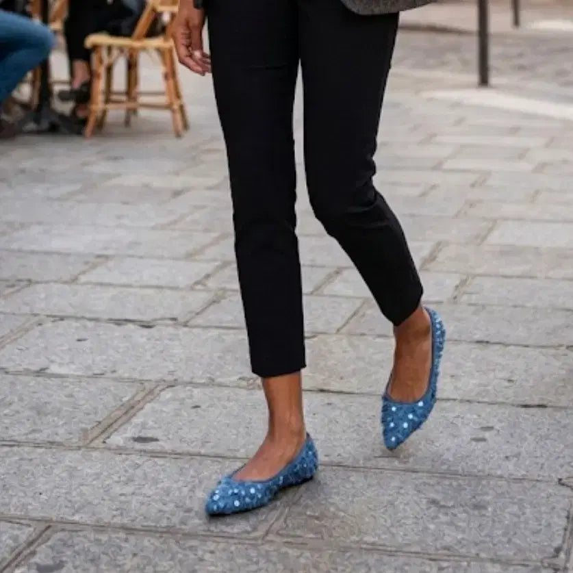 [BUNJANG] Orr Dragon Blues Sequin Pumps Flat Shoes / 새상품 드래곤블루스 오르 orr 스팽글 펌프스 플랫슈즈 38 250