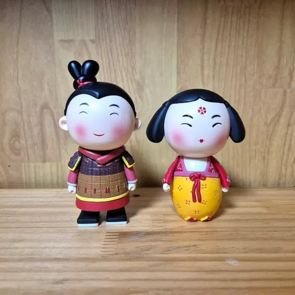 [BUNJANG] Chinese General & Rouge PVC Figure / 중국 장군 & 연지곤지 PVC 피규어