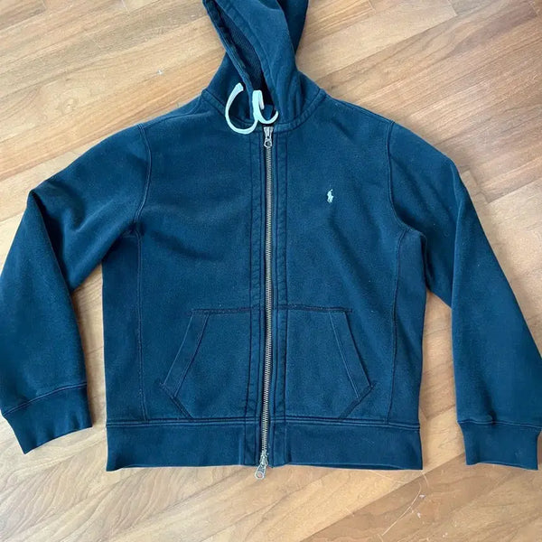 [BUNJANG] Polo Ralph Lauren Heavyweight Zip-Up Hoodie Black / 폴로랄프로렌 집업 후드 블랙 헤비웨이트