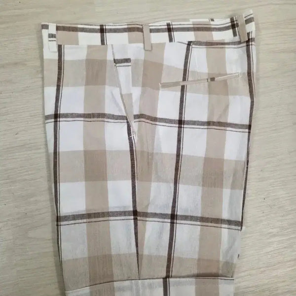 [BUNJANG] 32 NJ Clothing Company Beige Checkered Shorts (Size 32) / 32 nj colothing company 반바지