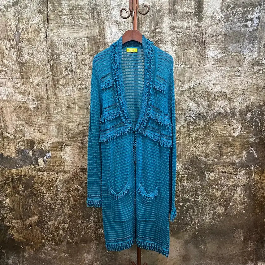 [BUNJANG] Hiroko Koshino Knit Long Cardigan / 히로코 비스 히로코 코시노 니트 롱 가디건 hiroko koshino