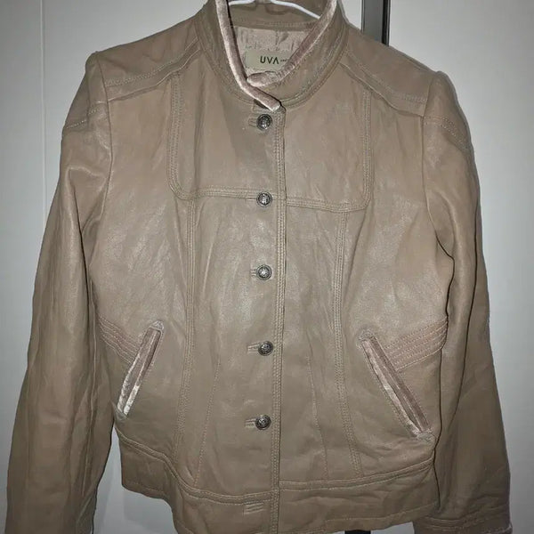 [BUNJANG] UVA Women's Lambskin Leather Jacket / UVA 여성 양가죽 자켓