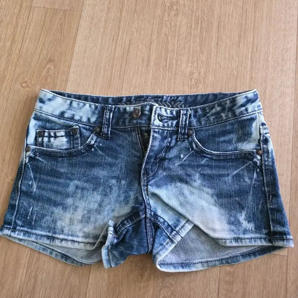 [BUNJANG] SHABE JEANS Washed Denim Hot Shorts / SHABE JEANS 청반바지 데님 핫팬츠