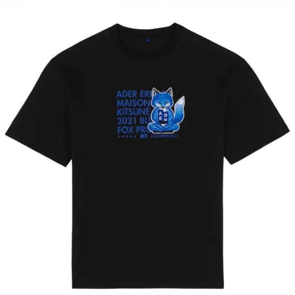 [BUNJANG] Maison Kitsuné x ADER Error Meditation Fox T-Shirt Black / 메종 키츠네 x 아더에러 메디테이션 폭스 티셔츠 블랙