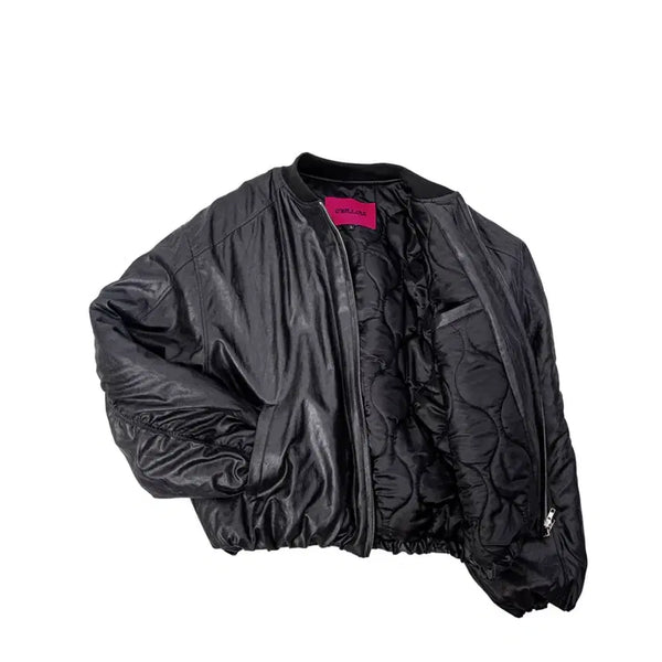 [BUNJANG] Mellow Wooalong Back Slit Washed MA-1 Jacket - Black (Size L) / Mellow 멜로우 우알롱 백 슬릿 워시드 MA-1 블랙 L