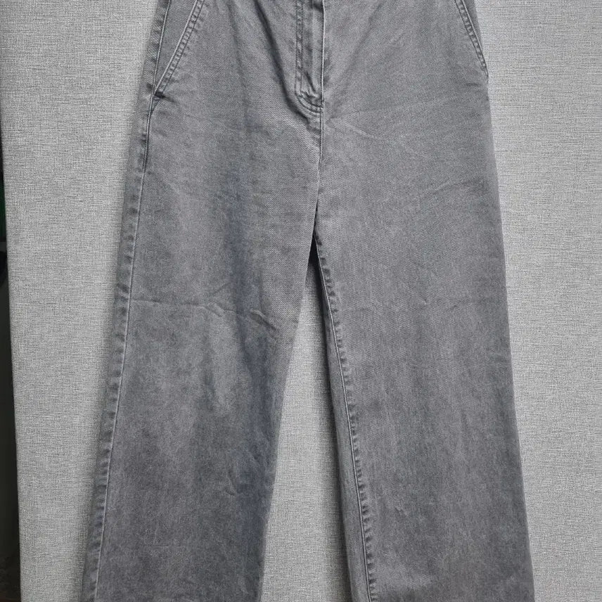 [BUNJANG] Gray Denim Wide Pants - Size 55 / 그레이 데님 와이드 팬츠 55