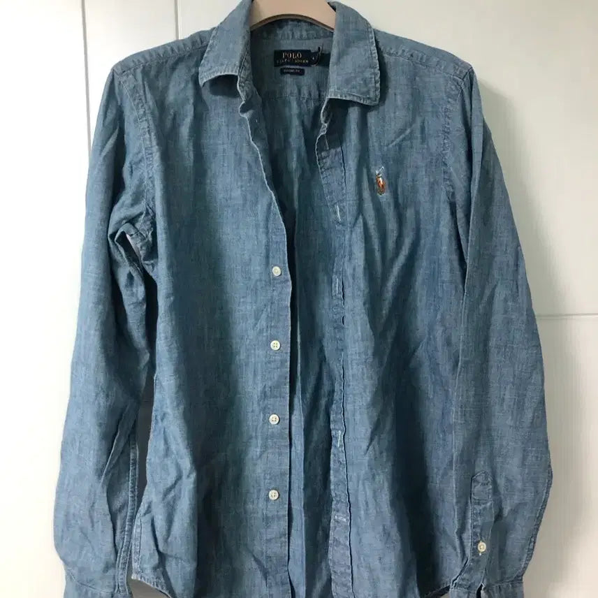[BUNJANG] Polo Ralph Lauren Classic Fit Blue Cotton Shirt Size 4 / 정품 폴로 polo 청남방셔츠 클래식핏 4사이즈