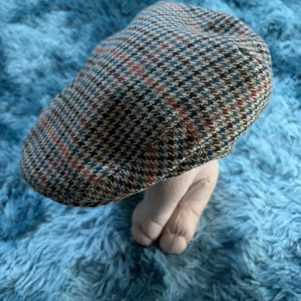 [BUNJANG] Barbour Houndstooth Check Hunting Cap Newsboy Cap / 바버 하운드투스 체크 헌팅캡 뉴스보이캡