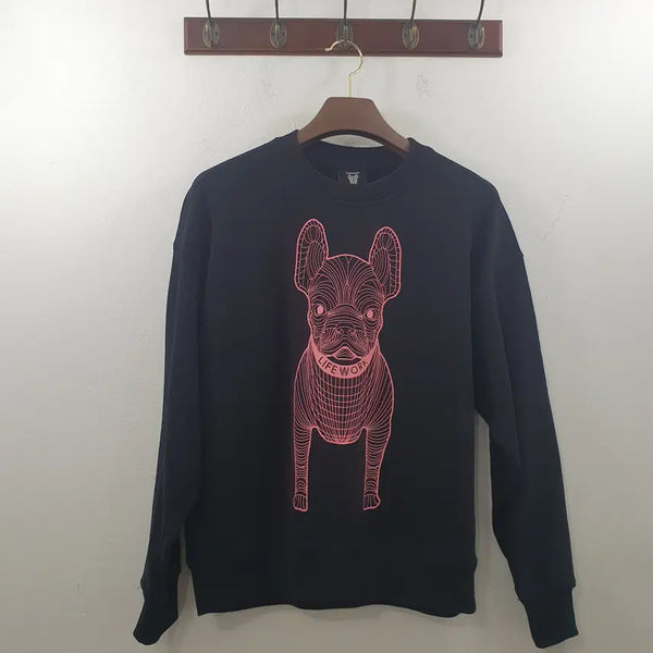 [BUNJANG] LifeWork Men's Black Graphic Sweatshirt / XS 라이프워크 남성 블랙 그래픽 맨투맨