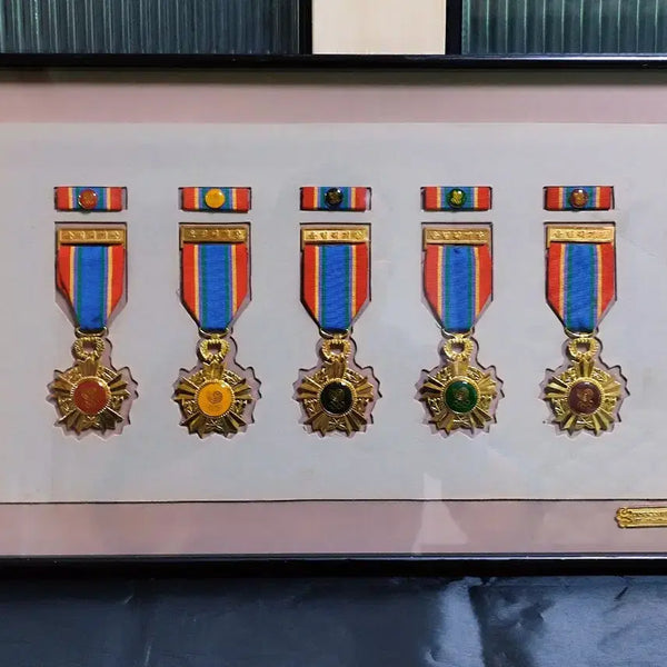 [BUNJANG] 1988 Seoul Olympics Commemorative Official 24K Gold Plated Emblem Full Set with Frame / 귀함 1988~서울 올림픽 기념 공식 24k 금도금 기장 플세트 액자