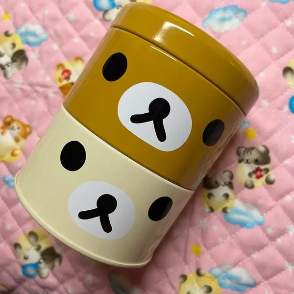 [BUNJANG] Vintage Rilakkuma & Korilakkuma Tin Case Storage Box / 고전 리락쿠마 코리락쿠마 틴케이스 보관함 수납함