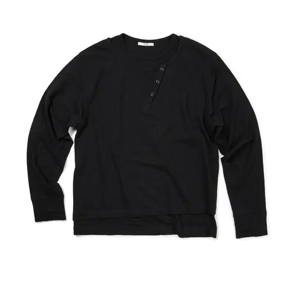 [BUNJANG] ETCE Layered Henley Neck Long Sleeve L / [새상품] ETCE 레이어드 헨리넥 롱슬리브 L