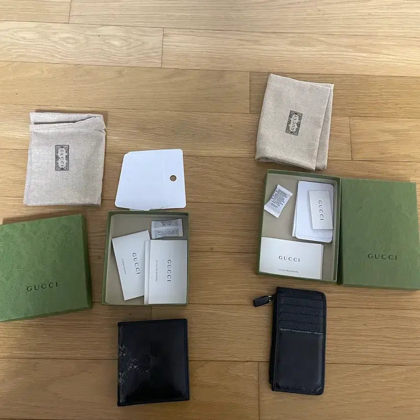[BUNJANG] Gucci Black Canvas Coating Card Wallet / 구찌 블랙캔버스코팅 카드지갑