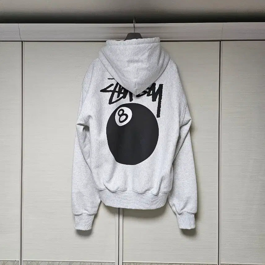 [BUNJANG] Stussy 8-Ball Hoodie Ash Heather Grey L / [택 달린] 스투시 8볼 후드집업 애쉬 헤더 그레이 색상 L 판매합니다
