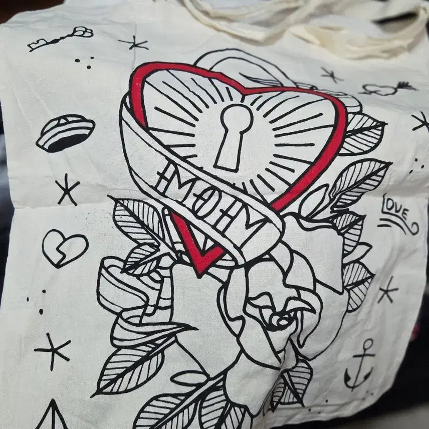 [BUNJANG] Tattoo Design Printing Eco Bag / 타투 도안 프린팅 에코백 가방