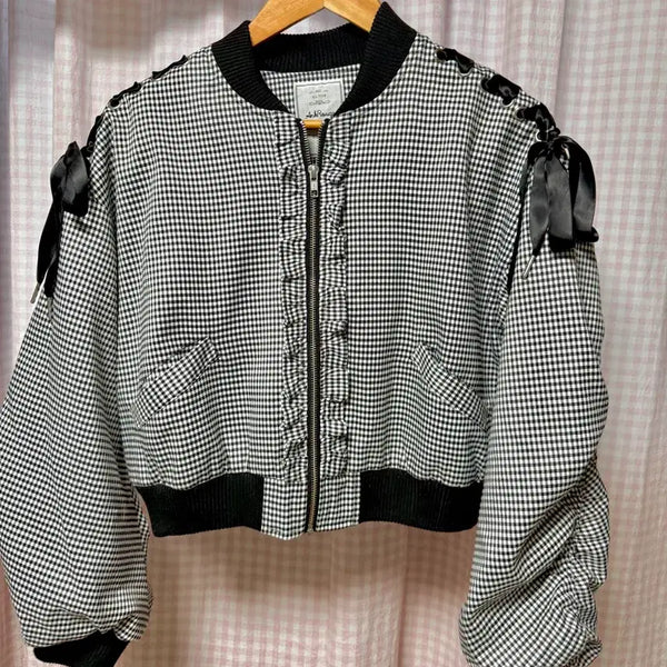 [BUNJANG] ANKRUSE Check Jacket / 앙크루즈 체크 자켓 일브 빈티지 갸루 지뢰계