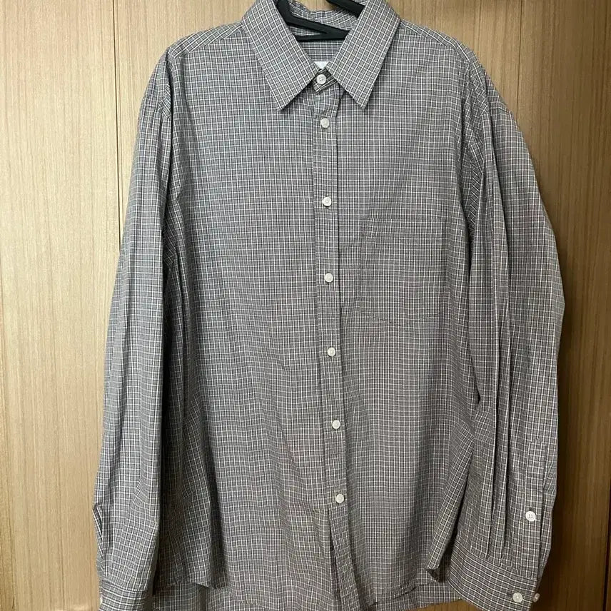 [BUNJANG] Years Ago Japanese Organic Cotton Poka Shirt Grey Check / [1] 이얼즈어고 재패니즈 오가닉 코튼 포이카 셔츠 그레이 체크