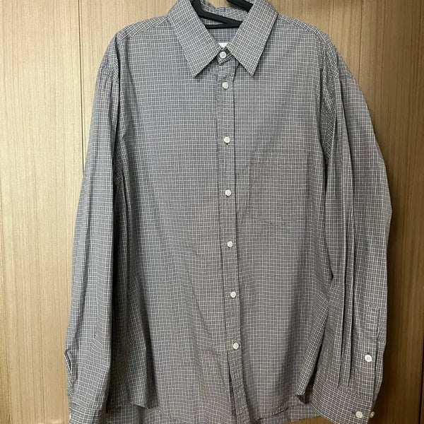 [BUNJANG] Years Ago Japanese Organic Cotton Poka Shirt Grey Check / [1] 이얼즈어고 재패니즈 오가닉 코튼 포이카 셔츠 그레이 체크