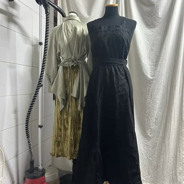 [BUNJANG] Black Bustier Long Dress / 블랙 뷔스티에 롱 원피스