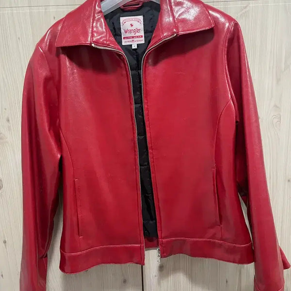 [BUNJANG] Wrangler Women's Faux Leather Jacket M / 랭글러 우먼 레자 가죽 자켓 M
