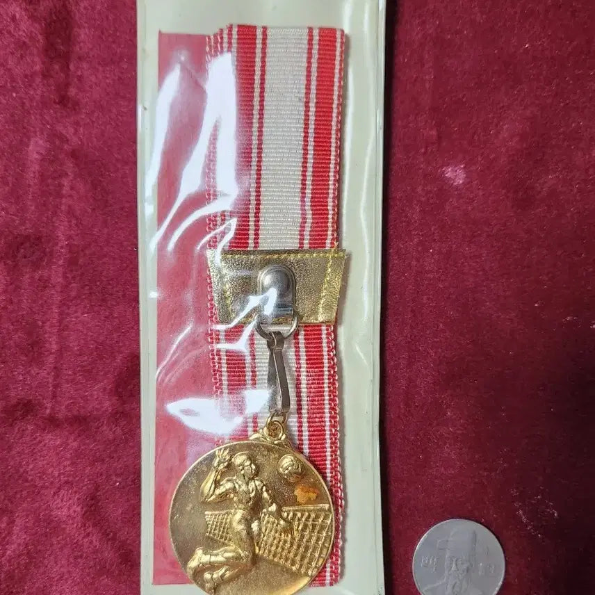 [BUNJANG] Gold Volleyball Sports Commemorative Medal / 배구 메달 금색 스포츠 기념품
