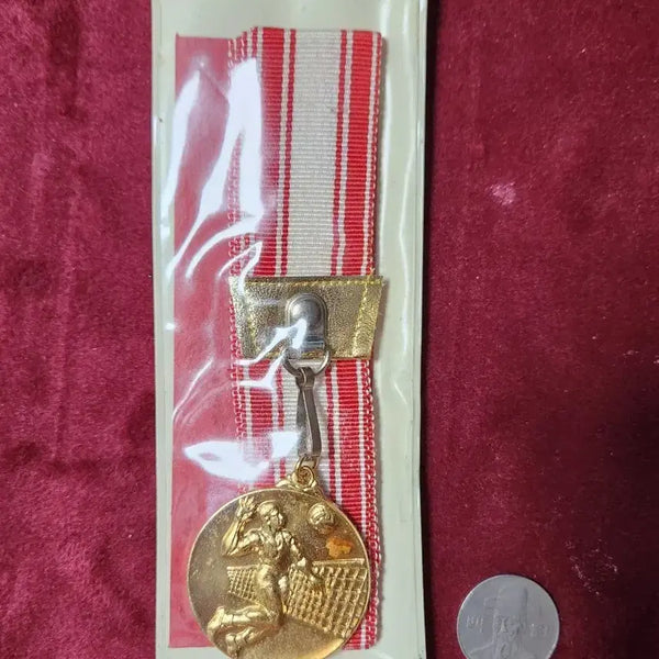 [BUNJANG] Gold Volleyball Sports Commemorative Medal / 배구 메달 금색 스포츠 기념품
