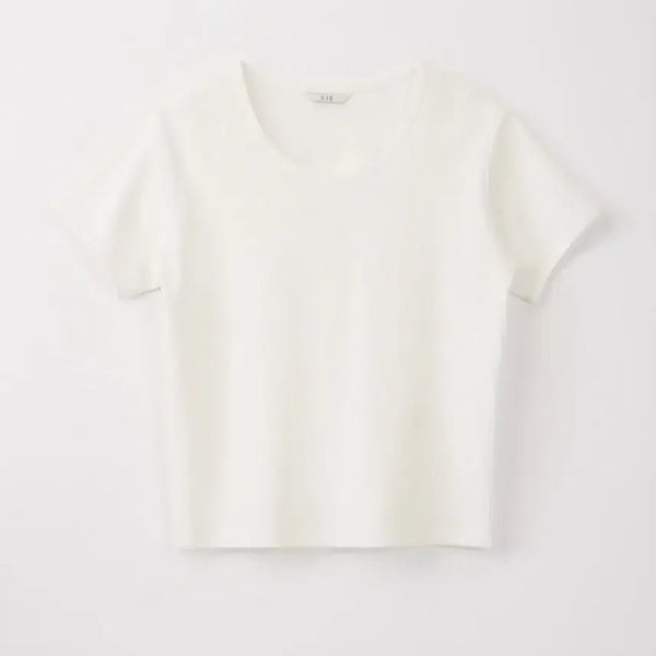 [BUNJANG] Ssie Rona Silket Cotton T-shirt White / 시에 로나 실켓 코튼 티셔츠 화이트