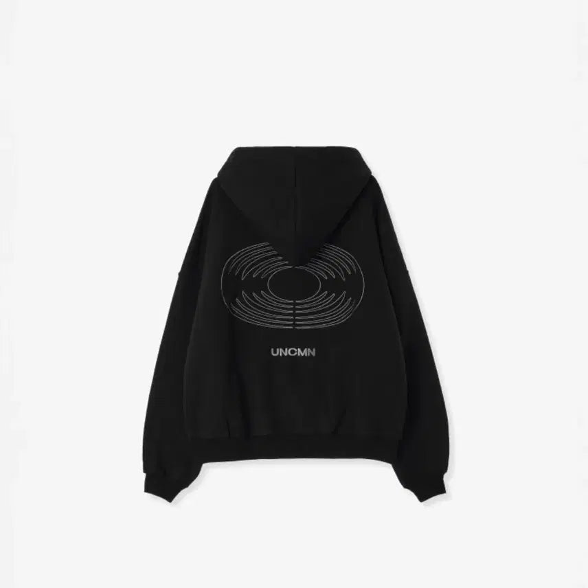 [BUNJANG] UNCMN Back Logo Hoodie Black / UNCMN 언커먼 BACK LOGO 백로고 후드티 블랙