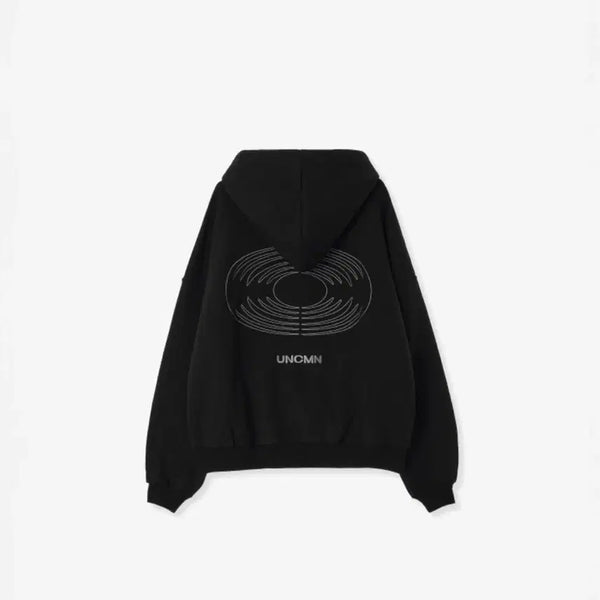 [BUNJANG] UNCMN Back Logo Hoodie Black / UNCMN 언커먼 BACK LOGO 백로고 후드티 블랙