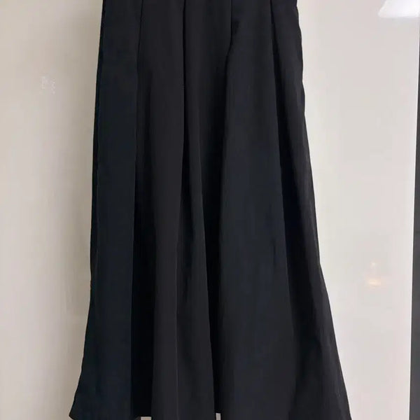 [BUNJANG] Black Long Skirt with Back Banding / 거의새상품) 블랙 검정 뒷밴딩 롱 스커트 프리사이즈
