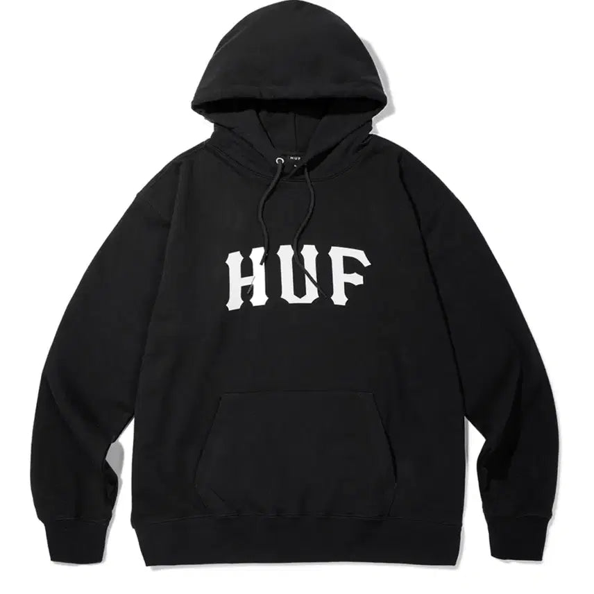 [BUNJANG] HUF ARCH LOGO HOODIE Black XL / HUF 허프 ARCH LOGO HOODIE 아치로고 후드티 블랙 XL