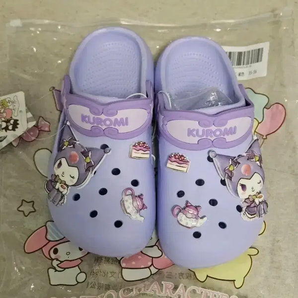 [BUNJANG] Kuromi Crocs Clogs Shoes 230mm / 쿠로미크록스 230