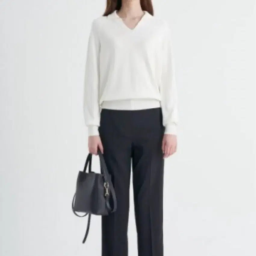 [BUNJANG] Beanpole Black Poly Slim Straight Pants / 빈폴 블랙 폴리 슬림 스트레이트 팬츠