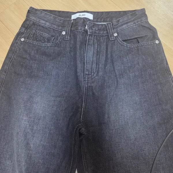 [BUNJANG] Plac Jeans Regular Rise Straight Fit Black Denim (Size M) / 플랙진 레귤러 라이즈 스트레이트 M 흑청