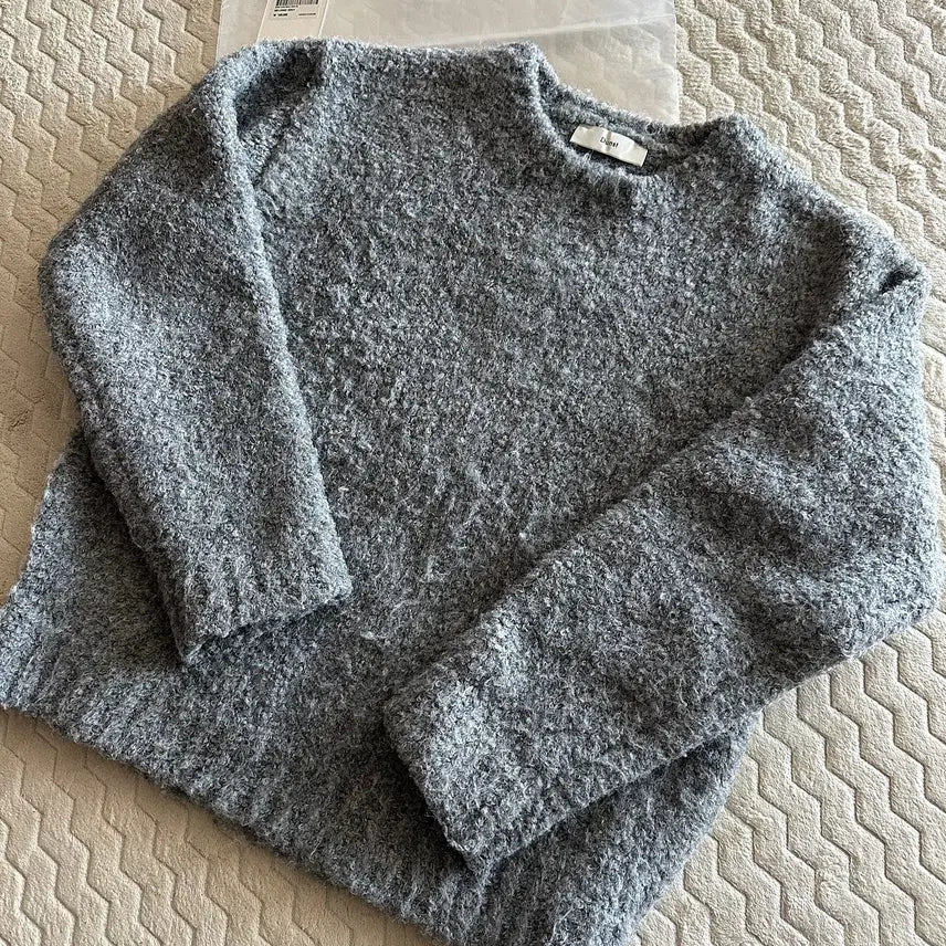 [BUNJANG] Dunst Cloud Boucle Sweater Mélange Grey (M) / [M] 던스트 클라우드 부클레 스웨터 멜란지 그레이