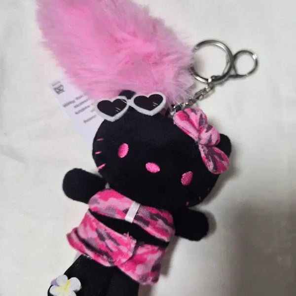 [BUNJANG] Hello Kitty Plush Keychain Pink Fur / 헬로키티 인형 키링 핑크 퍼