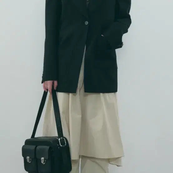 [BUNJANG] Ethos One Pocket Midi Skirt Cream M / 에토스 원포켓 미디 스커트 크림 M 새상품